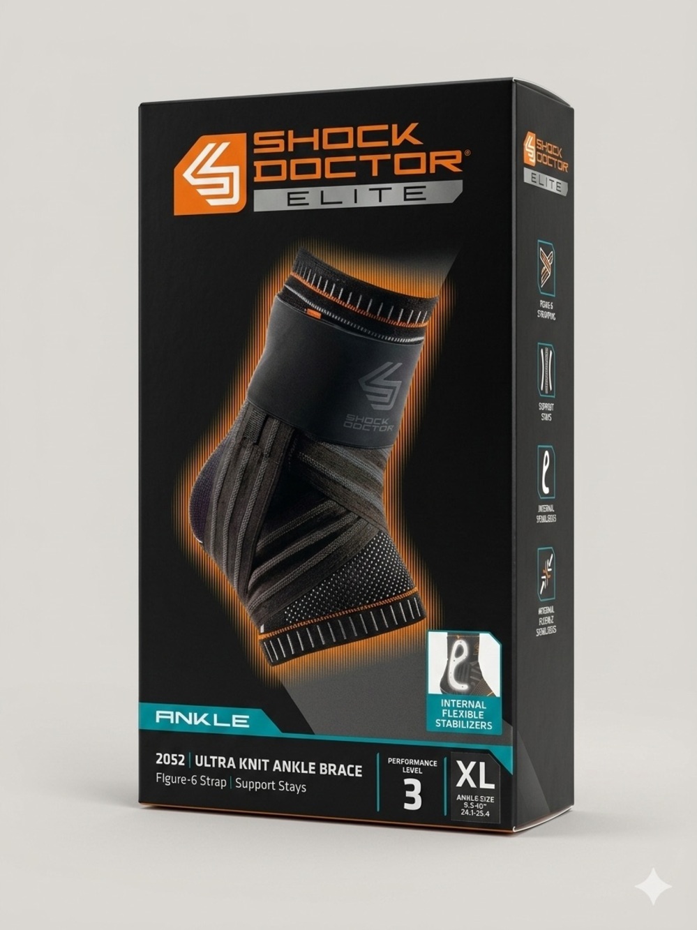 Shock Doctor Elite Ultra Knit Ankle Brace - Size XL (Performance Level 3) NWT